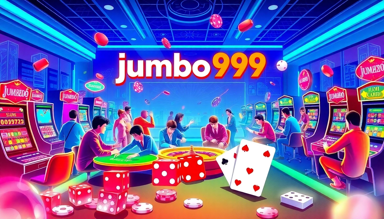 Experience the excitement of jumbo99 with vibrant gaming scenes full of action and energy.